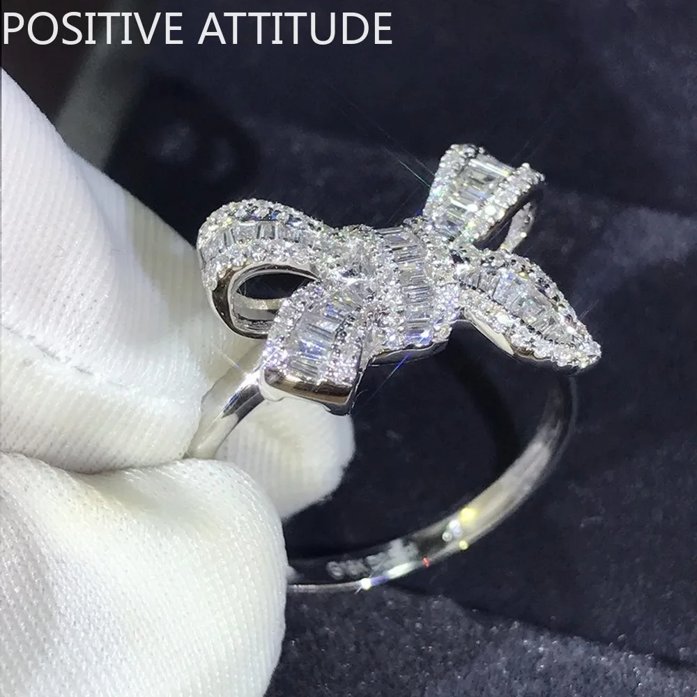 Новинка 2021 технология модное блестящее женское кольцо с бантом свадебное для