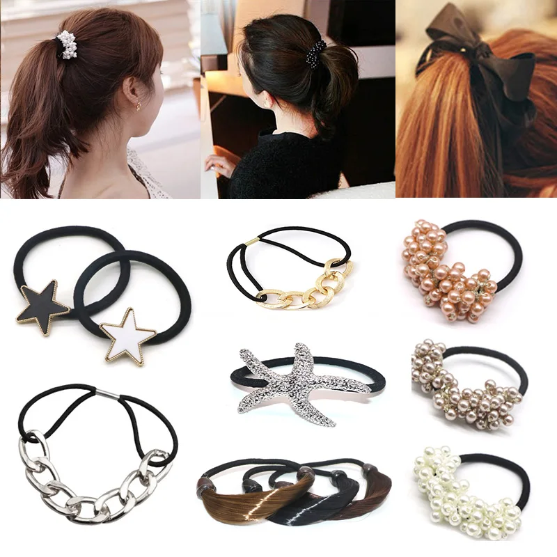2021 женские аксессуары для волос женщин Резиновые полосы веревка эластичная