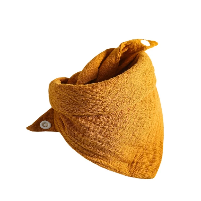 

Baby Infant Double Layer Cotton Bib Newborn Solid Color Triangle Scarf Feeding Saliva Towel Bandana Burp Cloth