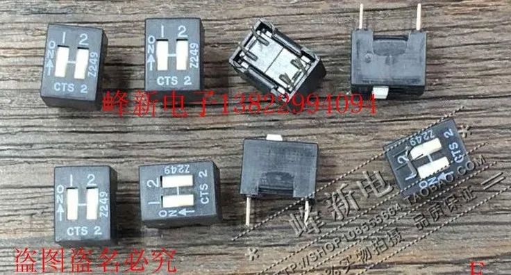 

Прямоугольный 4-контактный 2-значный DIP-переключатель, DIP-кодовый переключатель с шагом 2,54 детской яркости 5 шт.-1 лот