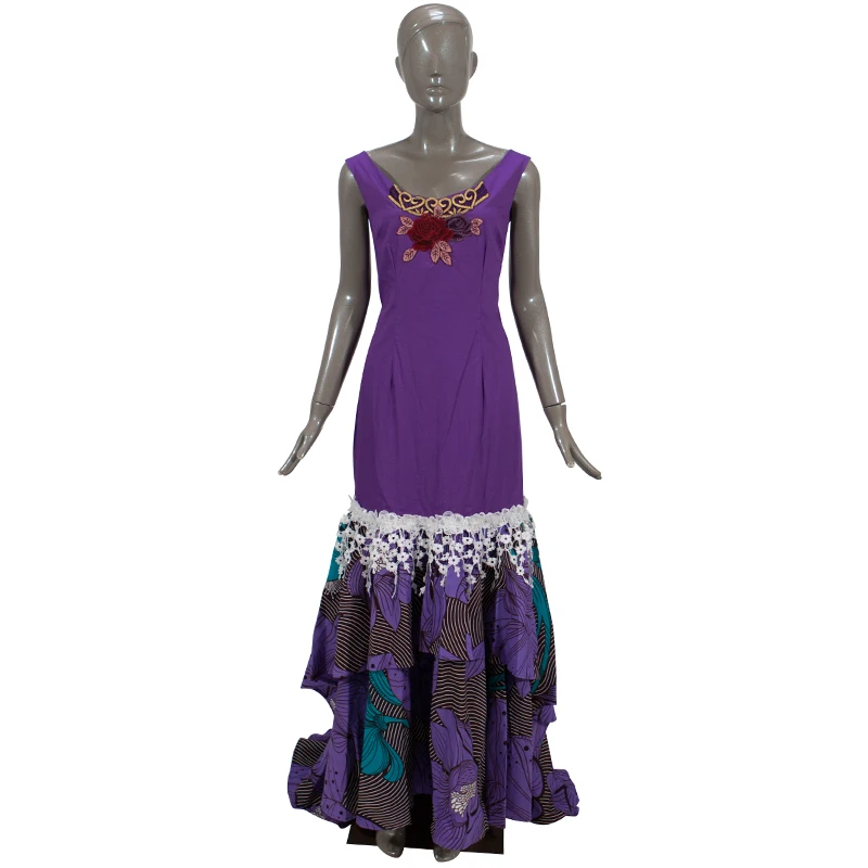 Женское платье с аппликацией в африканском стиле длинное вечернее пол без