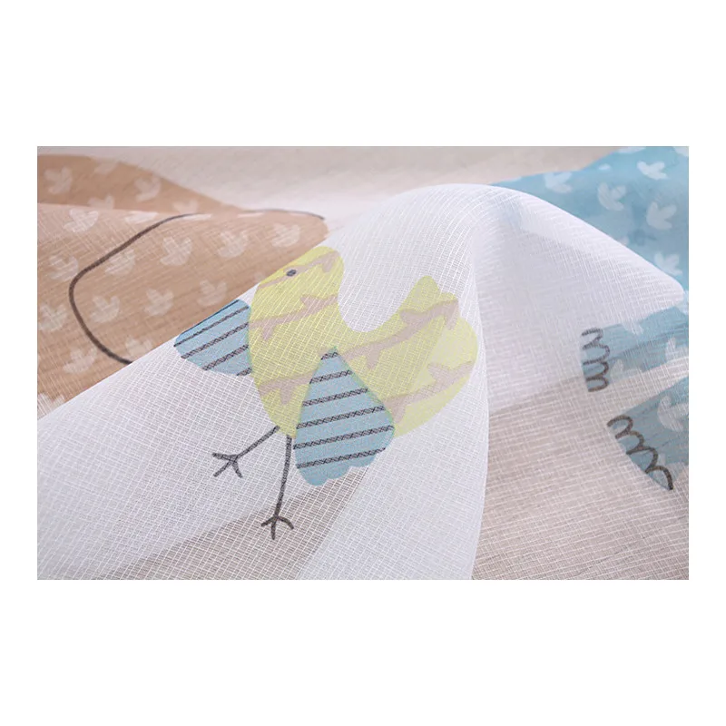 

Modern Pastoral Cartoon Printing Shade Curtains for Living Room Dining Room and Bedroom Shade Curtains.