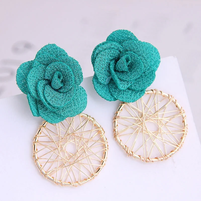 

Fashion Women Exaggerated Metal Circle Long Earrings Party Jewelry Gifts