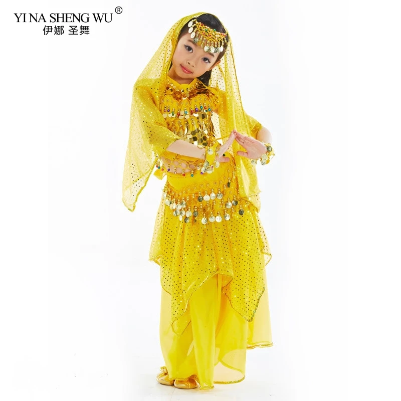 Детский костюм для танца живота юбка выступлений и индийский девочек |