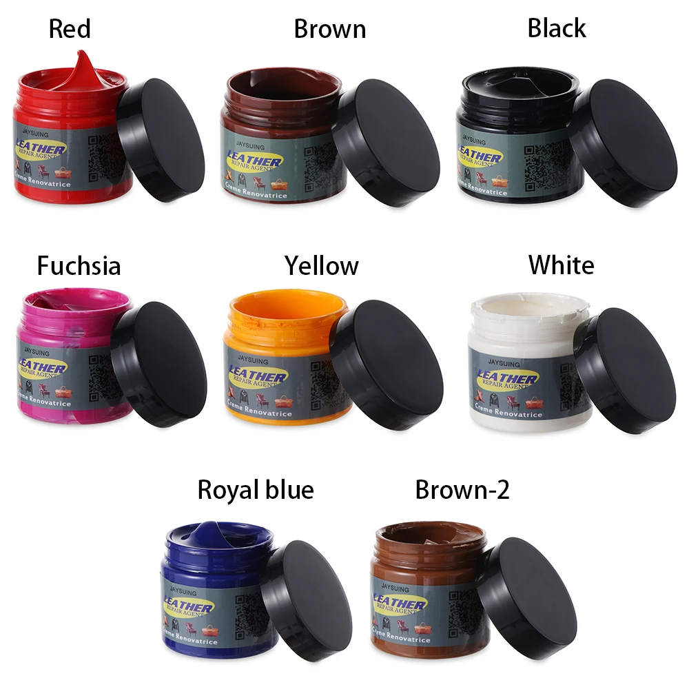 

50ml Leather Repair Cream Vinyl Repair Kit For Car Seat Sofa Coats Scratch Cracks Rips Liquid Leather Repair Tool Restoration