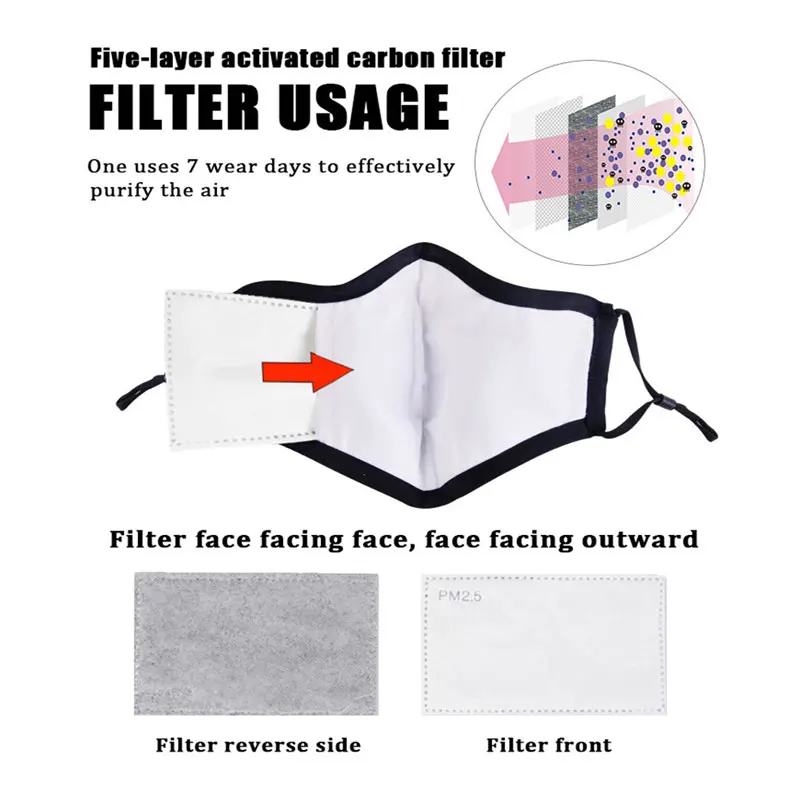 

30PCS Filter + 4PCS Mask Anti-pollution PM2.5 Dust Masks Washable Unisex Masks Reusable Cotton Masks Mouth Respirator Dust Mask