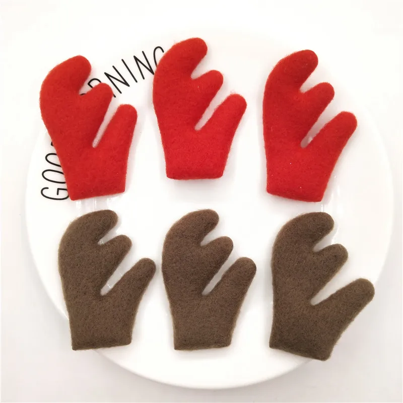 Набор из 10 шт. красный коричневый Рождественский оленьи рога мягкая ткань