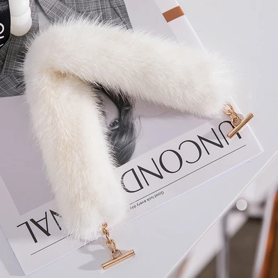 Сменный ремешок для сумок из натурального меха норки 35 см | Ремни