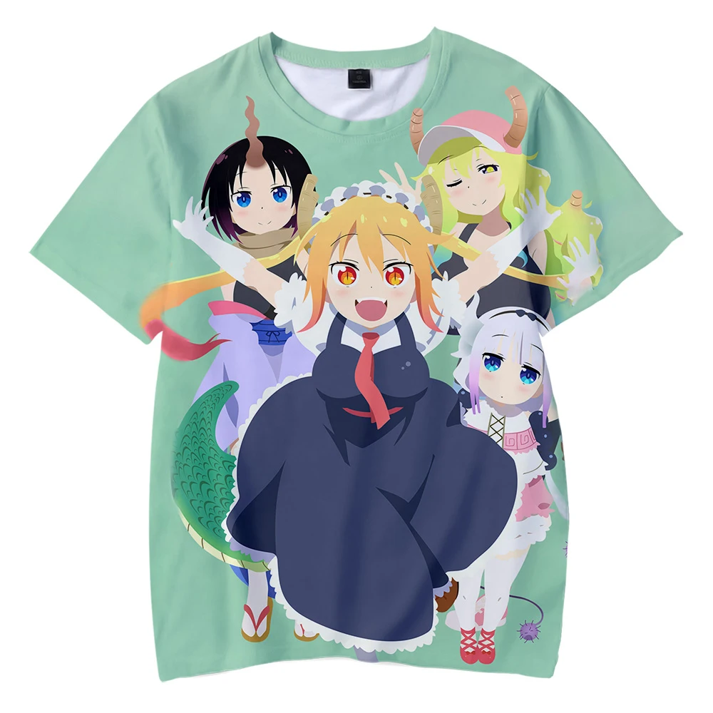 Футболка унисекс с 3D-принтом дракона горничной модный Повседневный Топ оверсайз