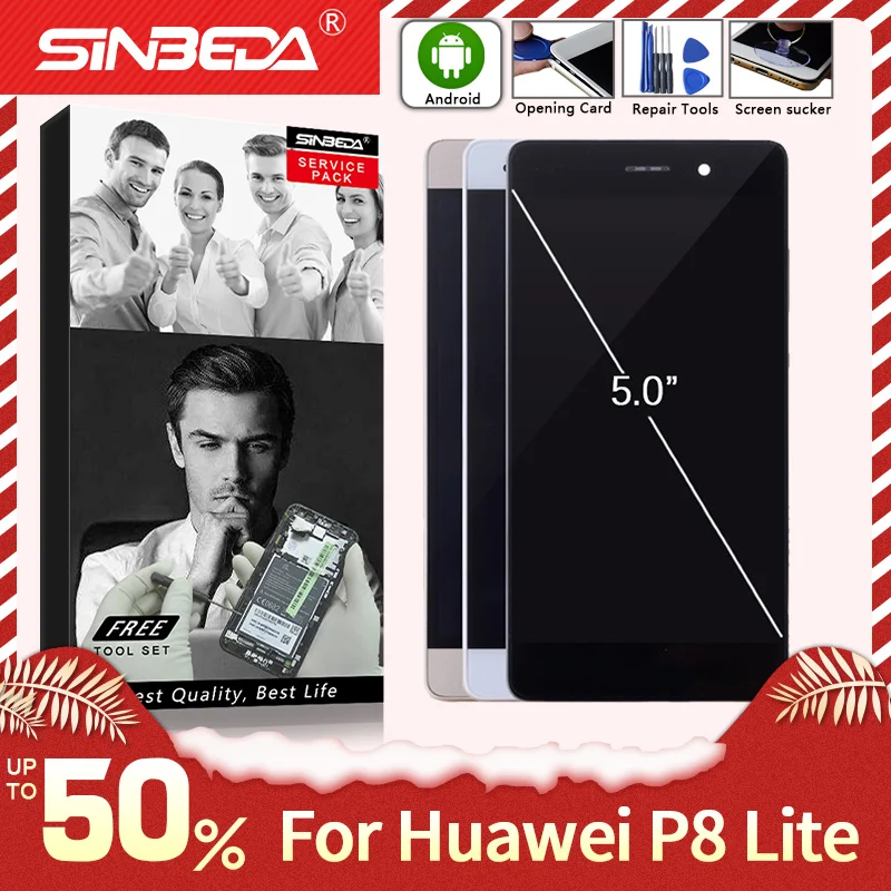 5 0 &quotОригинальный ЖК дисплей для HUAWEI P8 Lite сенсорный экран с рамкой дигитайзер 2016