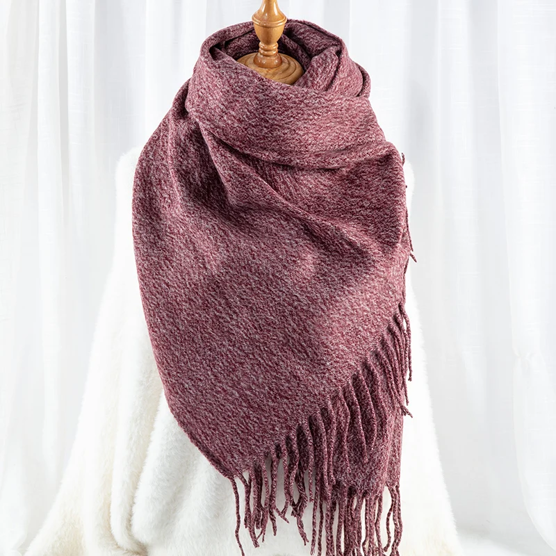 Мода 2019 высокого качества кашемировые пашмины Шарфы однотонные