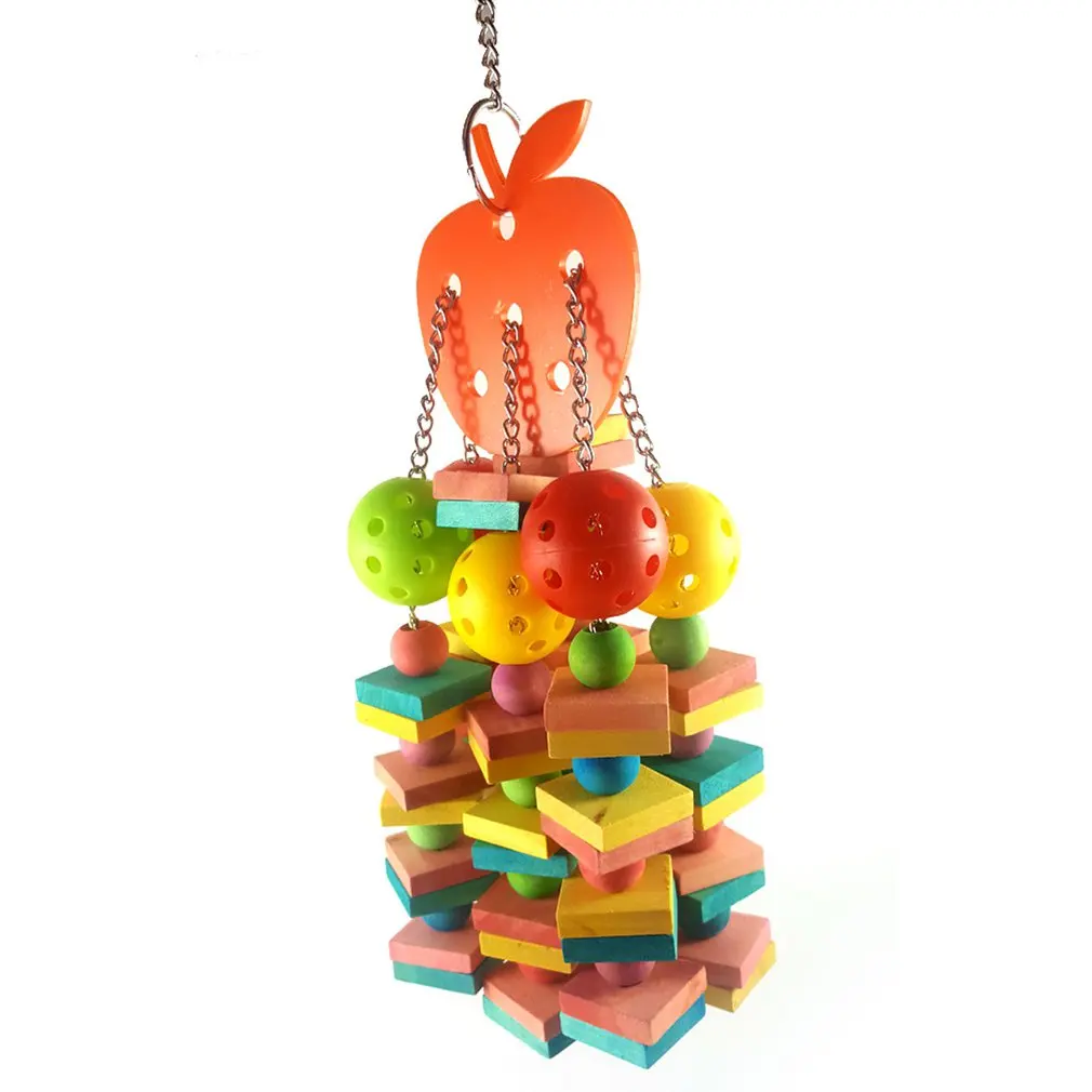 

Natural Wood Gnawing Toy Apples Creative Parrot Biting Toy Bird Parrot Toy Bird Pet Supplies Bird Cage Accessories