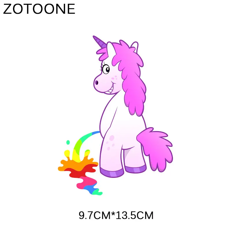 ZOTOONE железная переводная одежда с изображением единорога для одежды термопереводная печать на футболке платья стираемые наклейки детский подарок E