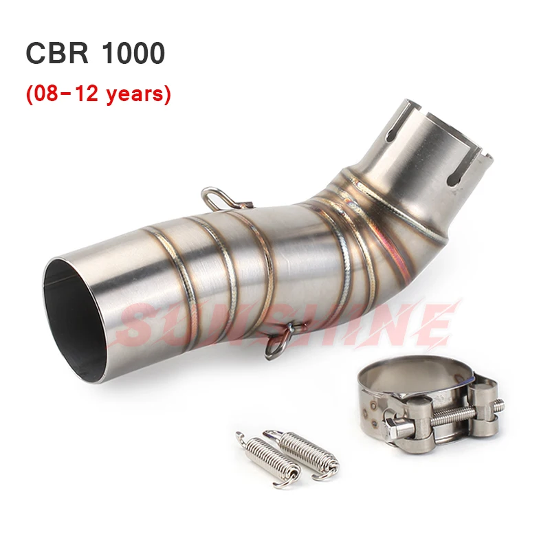 Для CBR 1000 Slip on питбайк мотоцикл средняя труба Соединительная Нержавеющая сталь