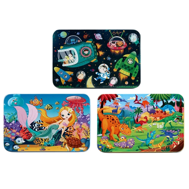 

100pcs Wooden Puzzles Toy Children Educational Puzzles for Children Boys Girls