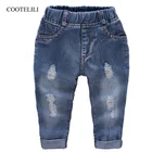 Детская джинсовая одежда COOTELILI для мальчиков, детская джинсовая одежда, длинные штаны, повседневные брюки для маленьких мальчиков