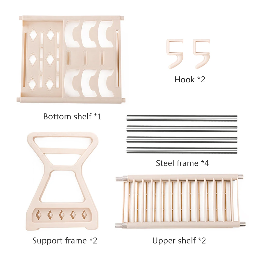 

Household Dish Drying Rack Kitchen Supplies Dish Storage Drain Rack Multifunctional Double-Layer Dish Filter Rack Kichen Tools