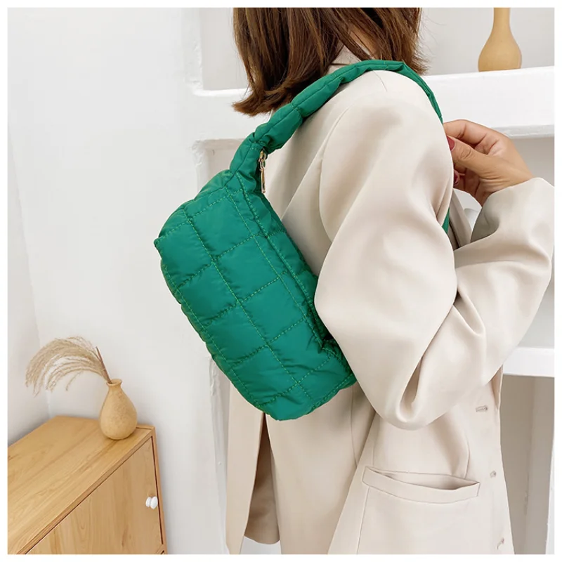 

Luxury Space Cotton Shoulder Bags for Women Winter Down Bag Designer Underarm Bag Soft Shoulder Bag Folded Cloud Ladies Handbag