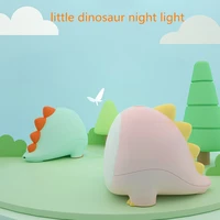 usb rechargeable led little dinosaur night light creative cartoon timing desk lamp bedroom bedside decor kids toy