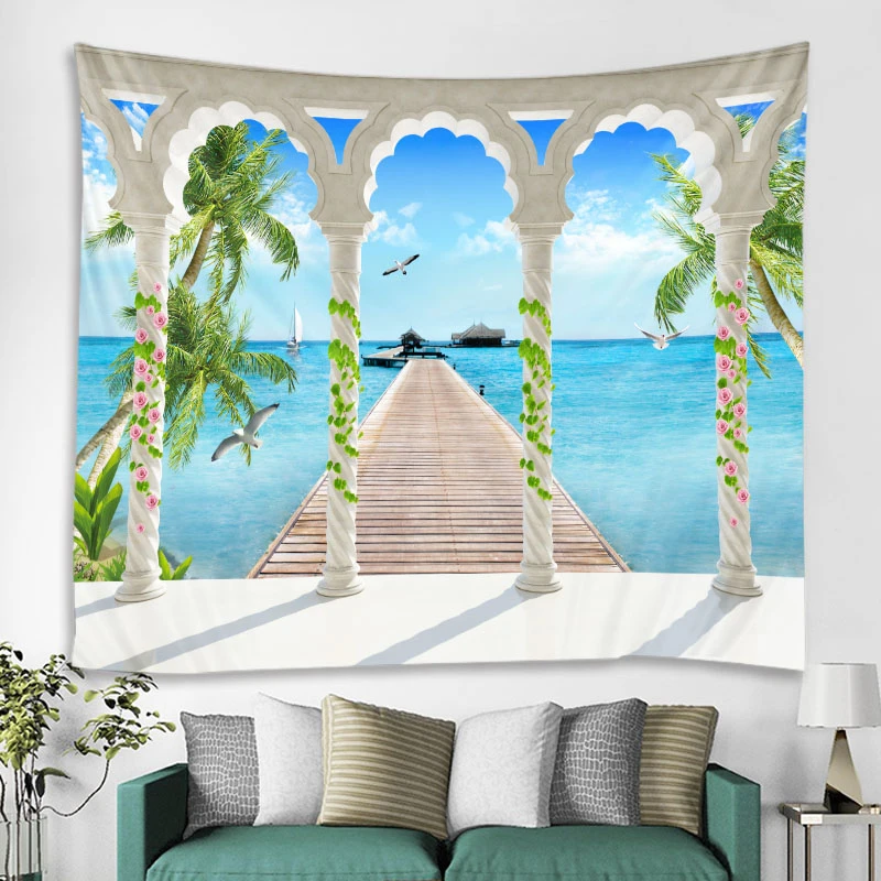 

Декоративные настенные гобелены для украшения стен вне галереи настенные Висячие Спальные комнаты гобелены пляжное полотенце деревянный ...