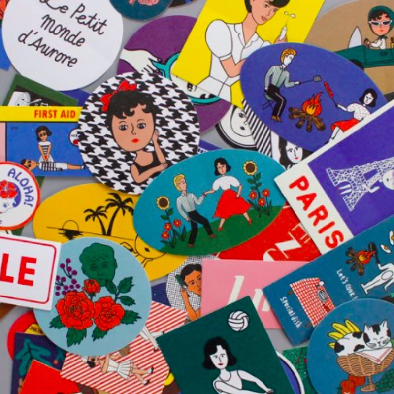 50 шт./лот милые наклейки в Корейском стиле на автомобиль телефон багаж ноутбук