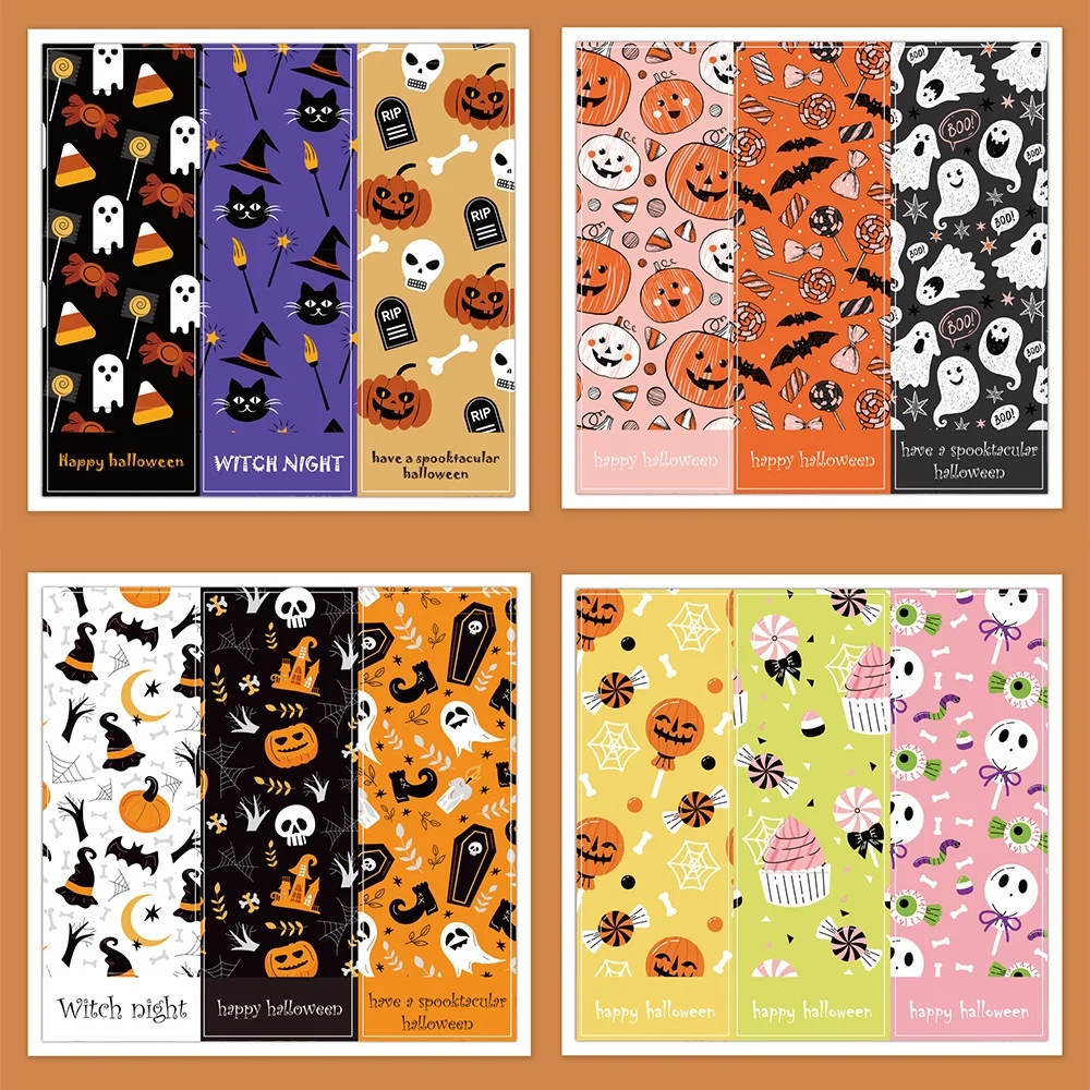 

30 Pieces Halloween Stickers Party Pack Pumpkin Bat Ghost Skull Specter Spider Web Stickers for Halloween Party Decorations