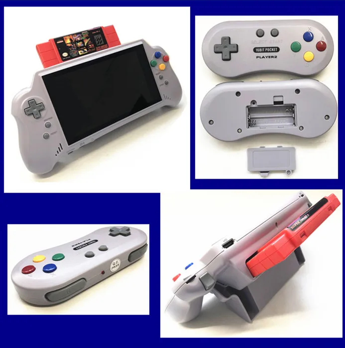 Новые HD 7 дюймов портативная игровая консоль 16BIT HDMI ультра SNES карман RETROAD 5PLUS 2,4G Беспроводной контроллеры