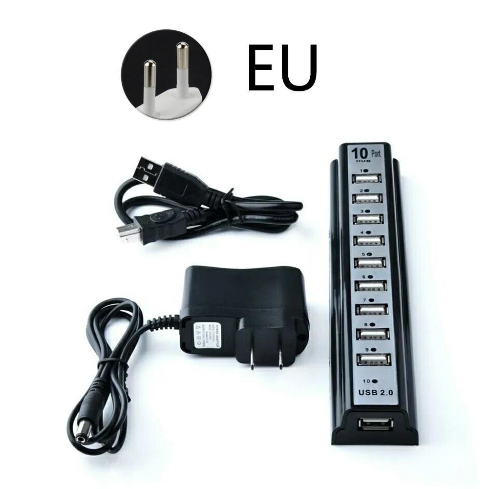 

Usb-хаб высокоскоростной разветвитель мощный совместимый концентратор стабильная мощная передача данных Зарядка 10 портов Многофункциональ...