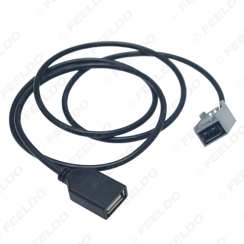 FEELDO 1 шт. Аудиомагнитола AUX USB кабель женский порт удлинитель провода адаптер для Honda Civic/Accord/Odyssey Mitsubishi Lancer