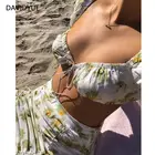 Белая женская винтажная блузка, уличная одежда, женские топы, элегантные шифоновые блузки, пикантная юбка с цветочным принтом, короткий топ с оборками, мини-юбки