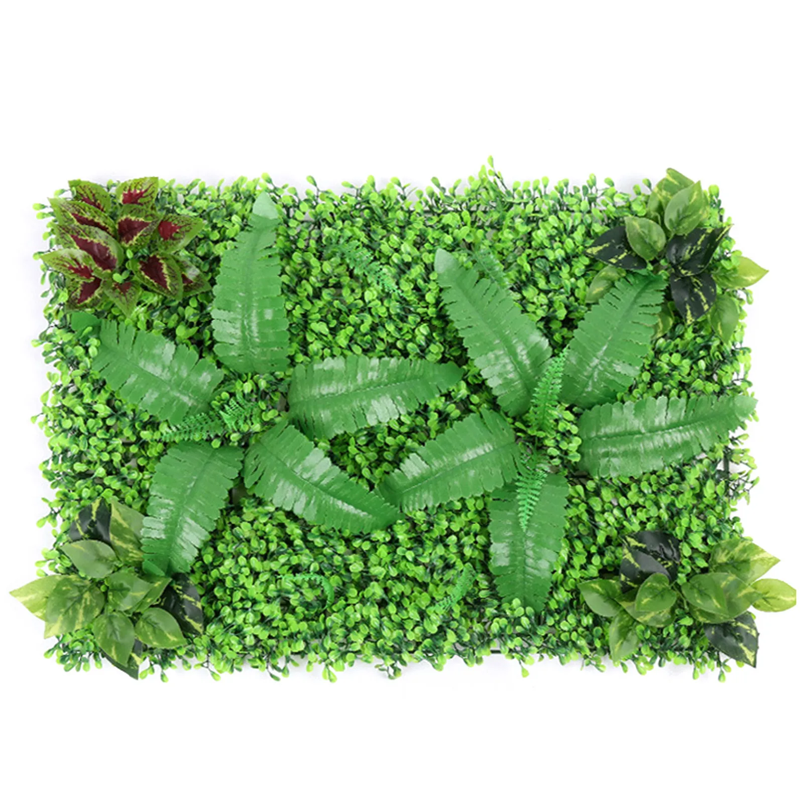 

Artificial Green Plant Lawn Fence Home Mall Background Wall Ornament Garden Landscaping Deocration 40x60cm
