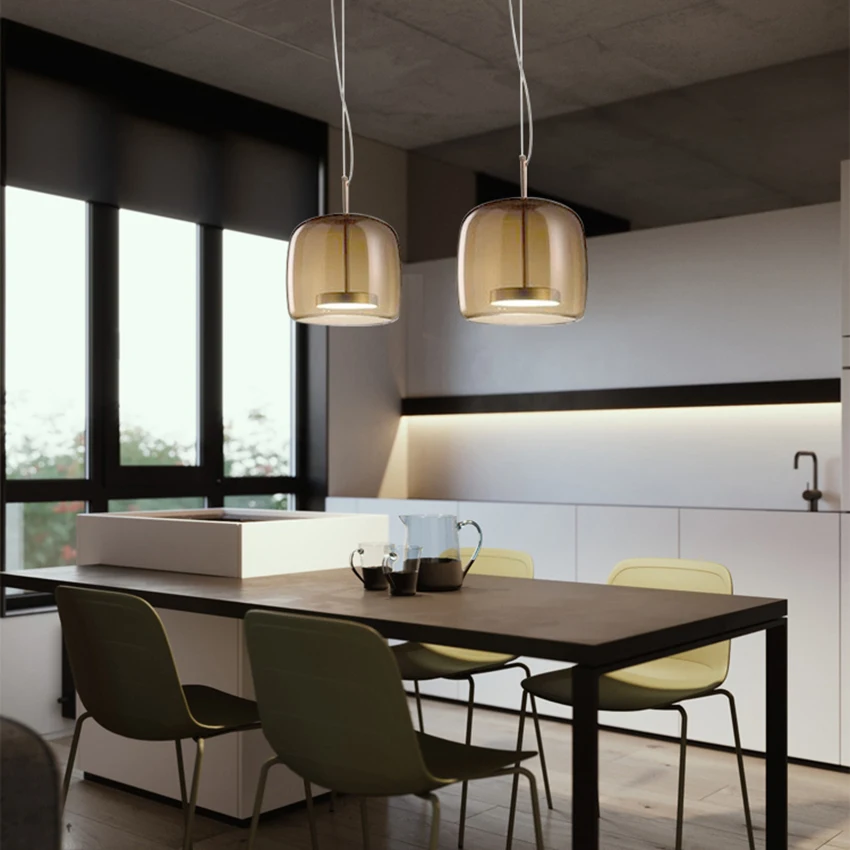 

Modern LED Glass Pendant Lights Lighting Postmodern Industrial Designer Indoor Deco Cafe Bar Hanging Lamp Bedroom Home Decor