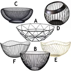 1 шт с фруктами BasketSimple стиль, с геометрическим рисунком, для фруктов и овощей, проволочная корзина металлическая чаша Кухня коробка для хранения рабочего металлическая чаша для фруктов