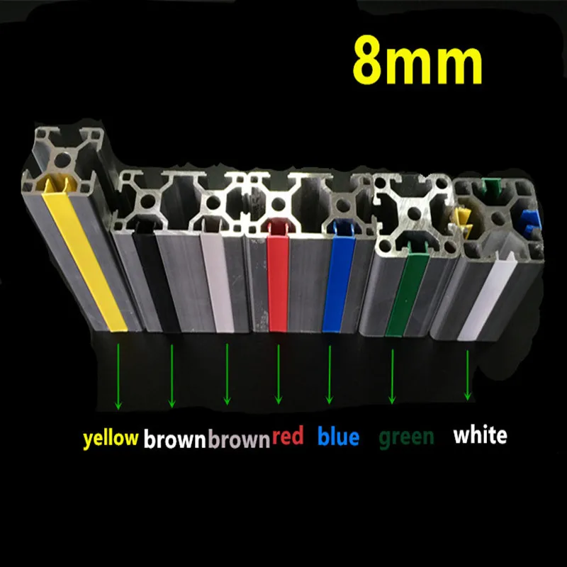 1pcs 500mm 20/30/40/45 series 6mm/8mm /10mm flat seal for 20/30/40 aluminum profile hard Slot Cover/Aluminum notch | Обустройство
