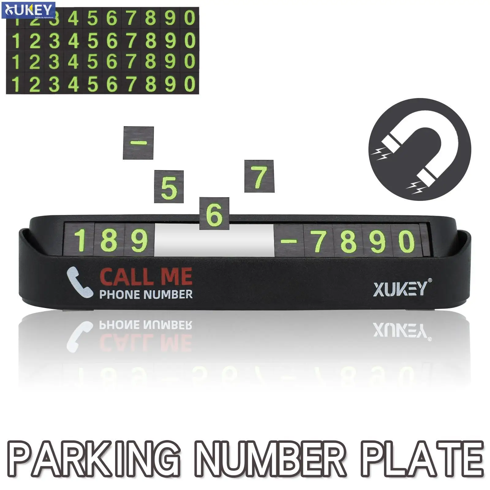 

Автомобильный телефонный номер панель для парковки, Временный стоп-знак, наклейка, дисплей, карта, номер телефона, номерной знак, скрытые ак...