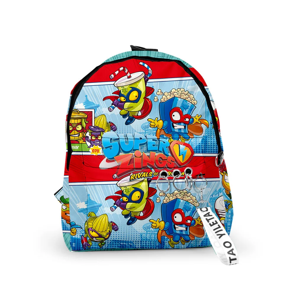 

Creative Superzings School Bags Travel Bags Boys Girls Cute Small Bags 3D Print Oxford Waterproof Key Chain Notebook Backpacks
