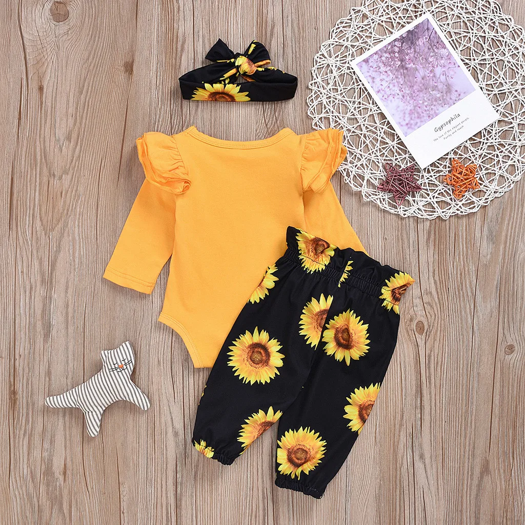 Одежда для новорожденных из 3 предметов детский однотонный комбинезон маленьких