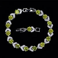 new trendy aaa cubic zircon jewelry 6 color charm cz female bracelets bangles for women anniversary party gift