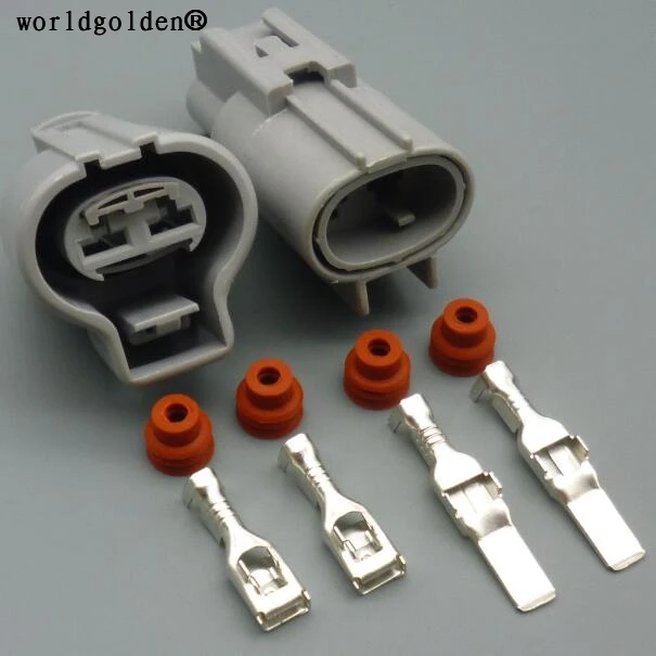 Автомобильный 2-контактный разъем для электронного вентилятора Worldgolden Female Male