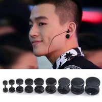 2pcs hot selling stainless steel earrings women men barbell dumbbell punk gothic jewelry ear accessories