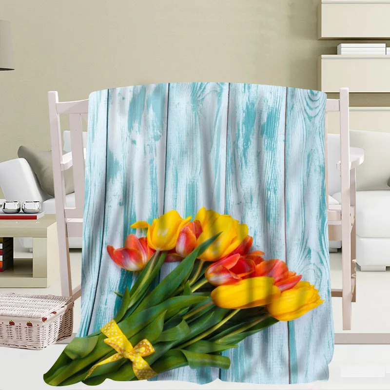 Miglior Personalizzato Tulipano Coperta Corallo Coperte Da Viaggio Divano Falafel Coperte Morbido Soffice Caldo 56x80 Pollici 50X60inch 40X50inch