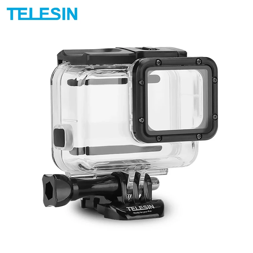 

Подводный водонепроницаемый чехол TELESIN 45 м + сенсорный чехол для Gopro Hero 5/ 6 Hero 7, черные аксессуары для камеры
