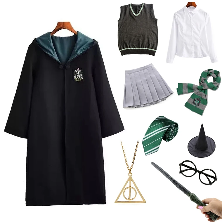 Костюм на Хэллоуин для взрослых и детей женщин мужчин волшебный школьный халат
