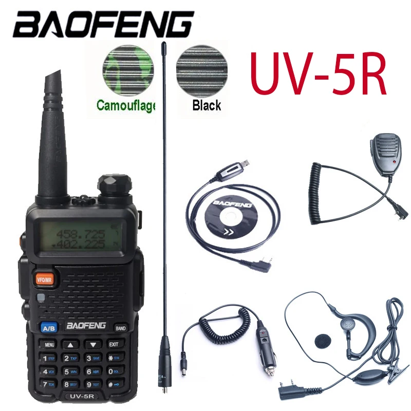 

Baofeng UV 5R Walkie Talkie Real 5W U/VHF Two-Way Radio Communicador UV5R Portable Ham Dual Band FM Transceiver Amateur 10 50 KM