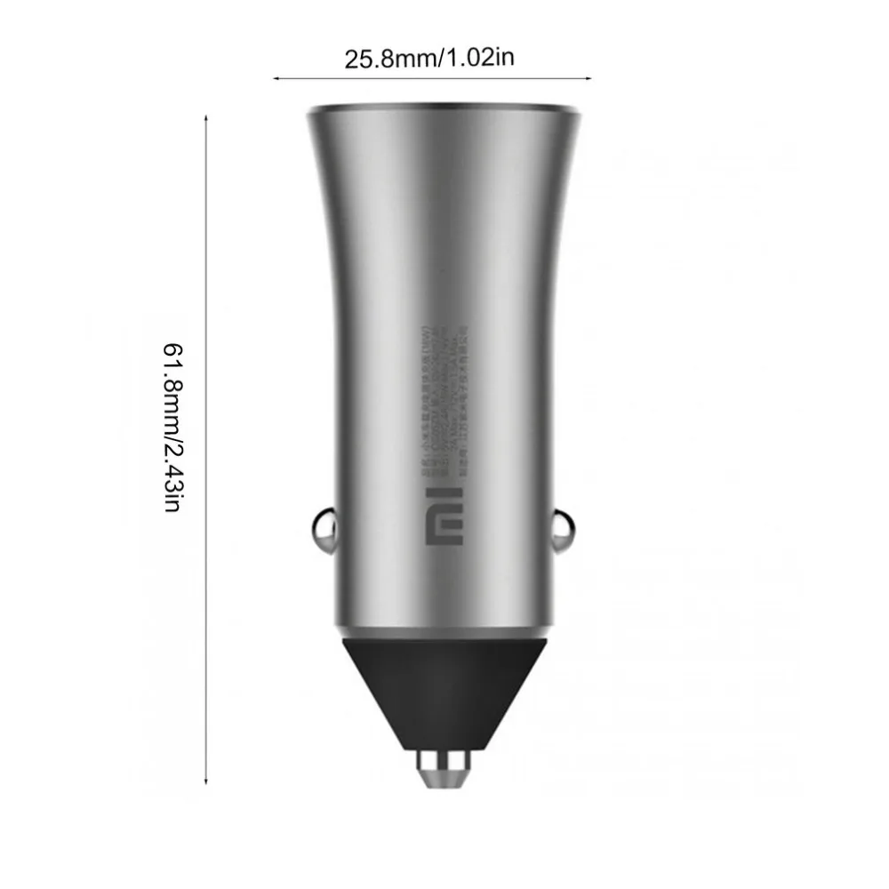 Original Xiaomi Car Charger 18W Quick Charge Mi Dual USB fast charger Edition With LED Light tips Phone USB Fast Car Charger