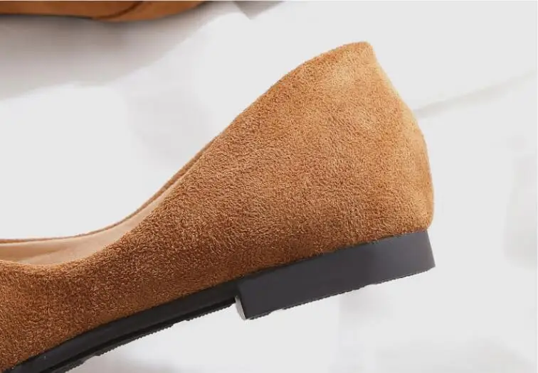 

Autumn new 2020 patent leather square toe women's shoes shallow mouth suede casual shoes women's shoes women flat shoes