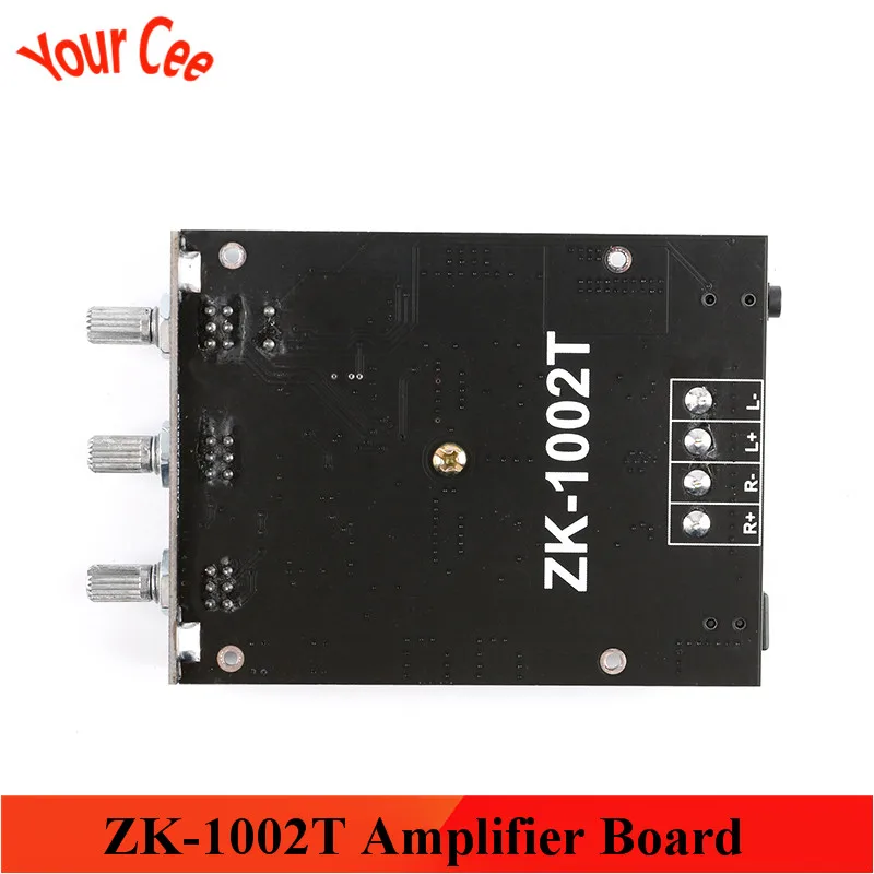 ZK 1002T TPA3116D2 Bluetooth совместимая 5 0 Плата усилителя сабвуфера 2 канала 100 Вт * плата