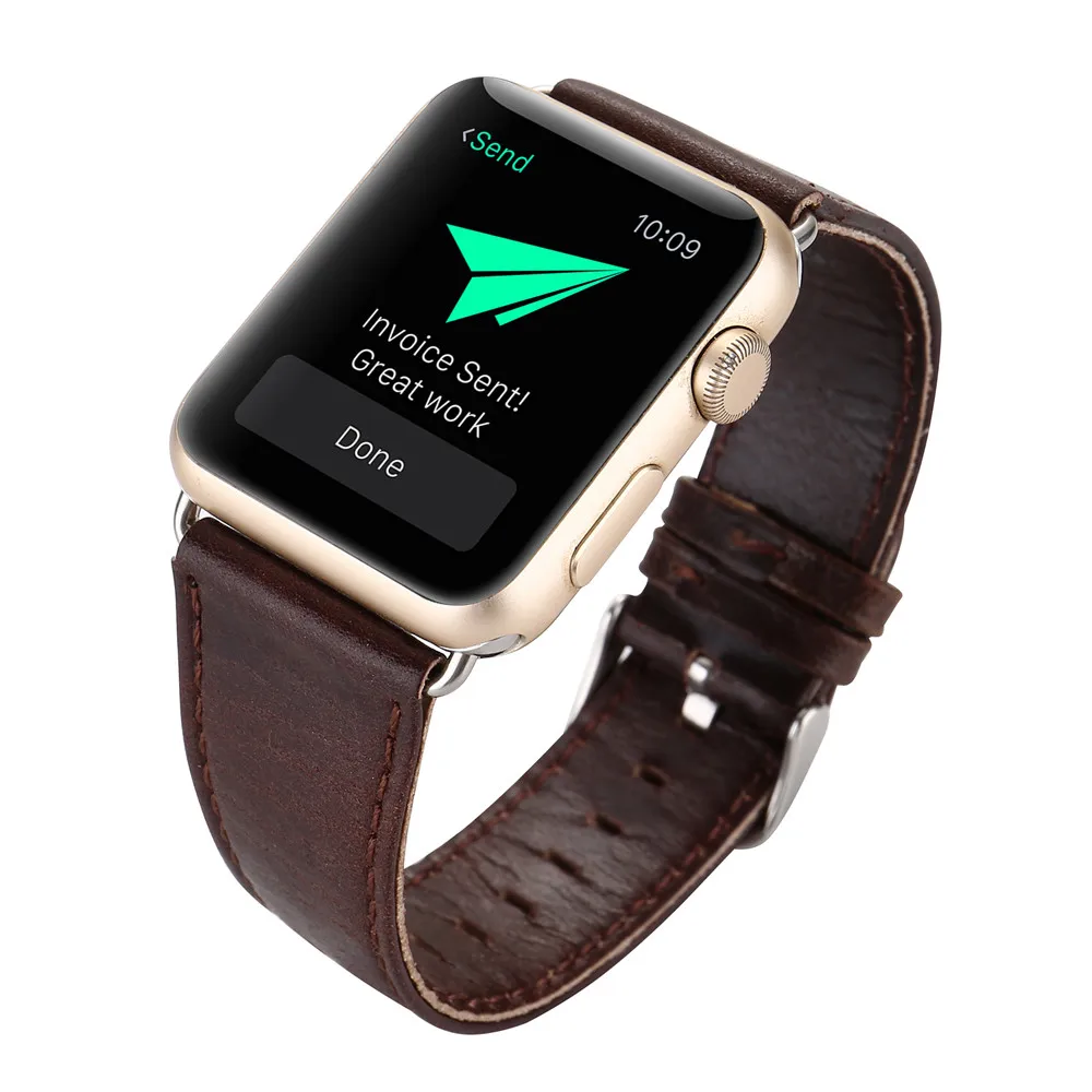 Кожаный ремешок с пряжкой для наручных часов Apple Watch 42 мм кожаный браслет