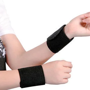

1 Pair Tourmaline Magnetic Massage Spontaneous Self-heating Therapy Wrist Brace Support Protector Sprain Forearm Protector Belt
