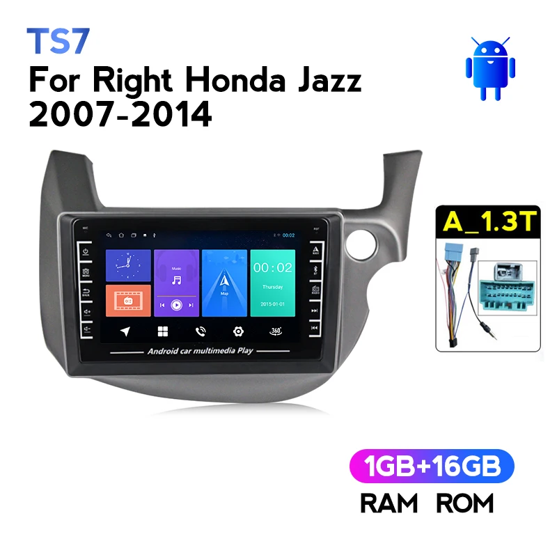 

Автомобильный радиоприемник 2DIN, Android, четырехъядерный процессор для HONDA FIT JAZZ 2007-2014, правый и левый руль, мультимедийный видеоплеер, IPS экран ...